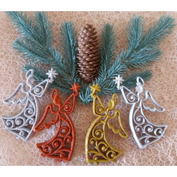 Резное елочное украшение "Ангел" в ассортименте